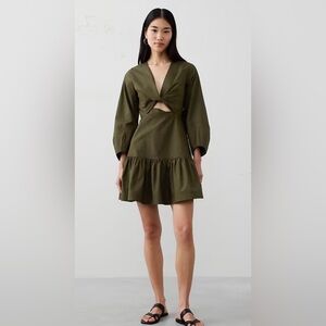 Banana Republic Olive Long Sleeve Dress